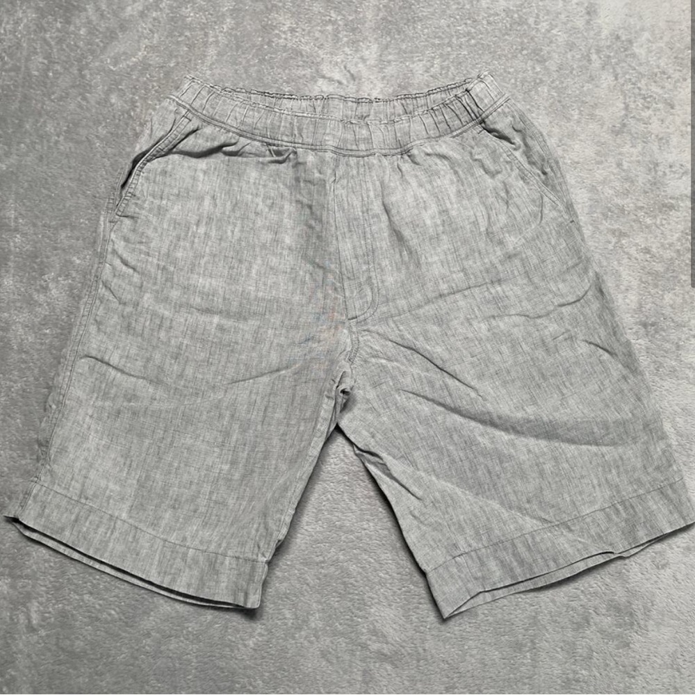 Our Legacy Shorts Mens 50 Grey Stone Linen Drawstring Quiet Luxury